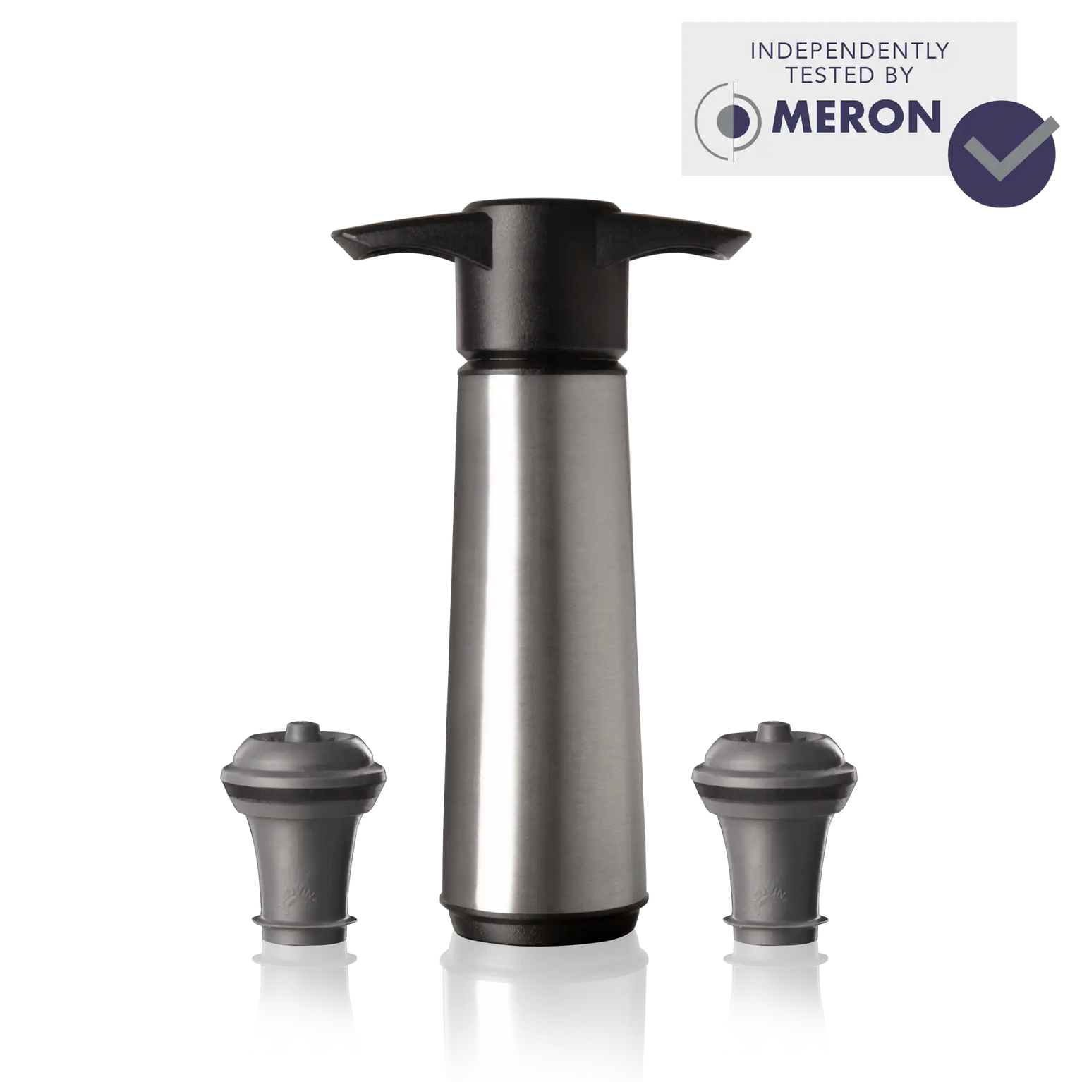 Vacu Vin Wine Saver Original Stainless Steel 2 stoppers with Meron claim