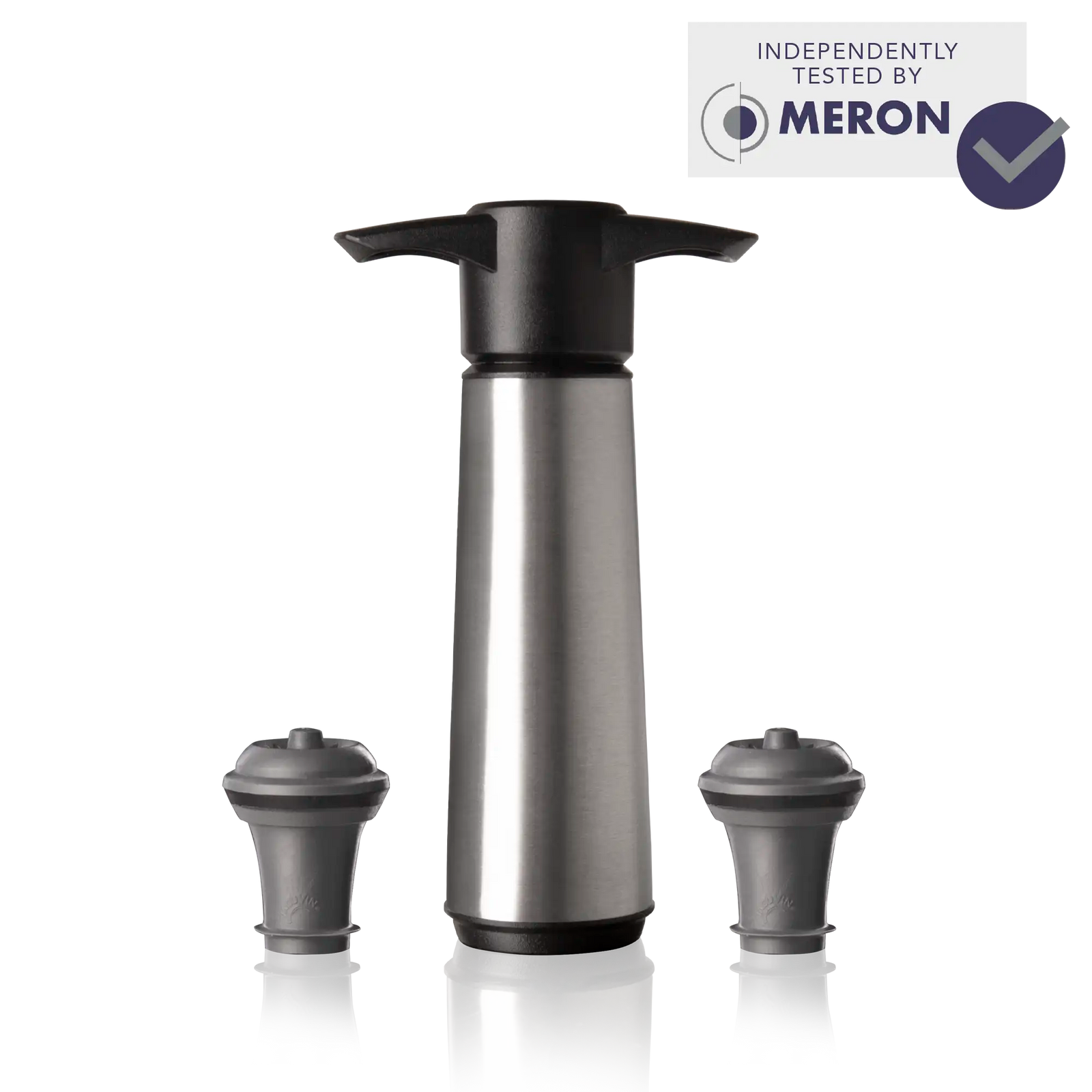 Vacu Vin Wine Saver Original Stainless Steel 2 stoppers with Meron claim