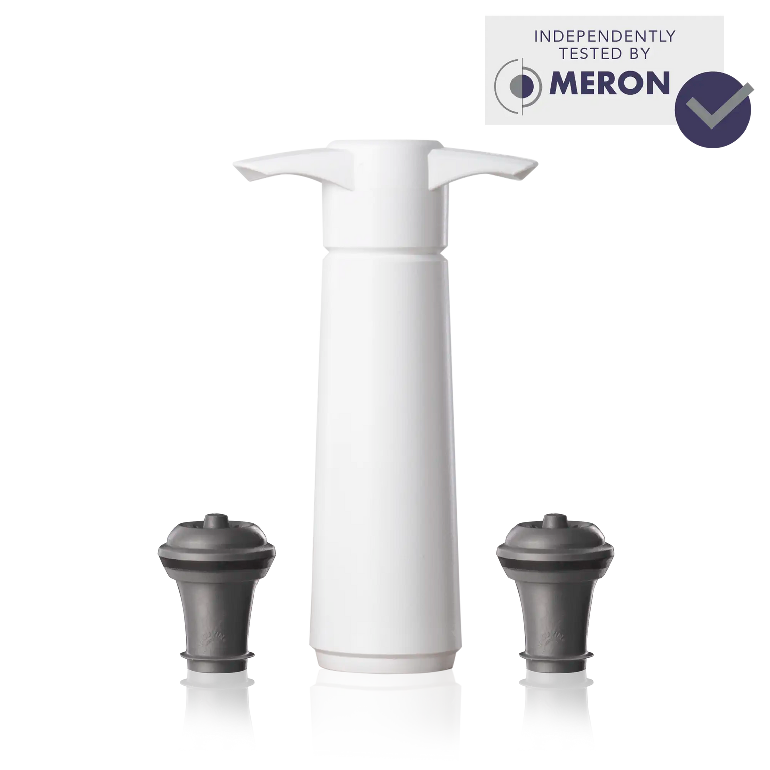 Vacu Vin Original Wine Saver white with 2 stoppers with meron test claim