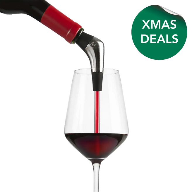 Vacu Vin slow wine pourer with xmas deals sticker