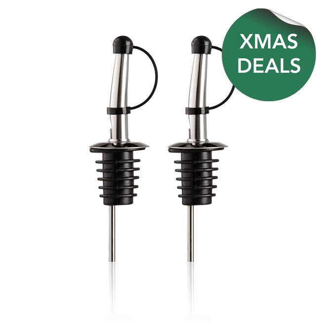 vacu vin bottle pourers with xmas deals sticker