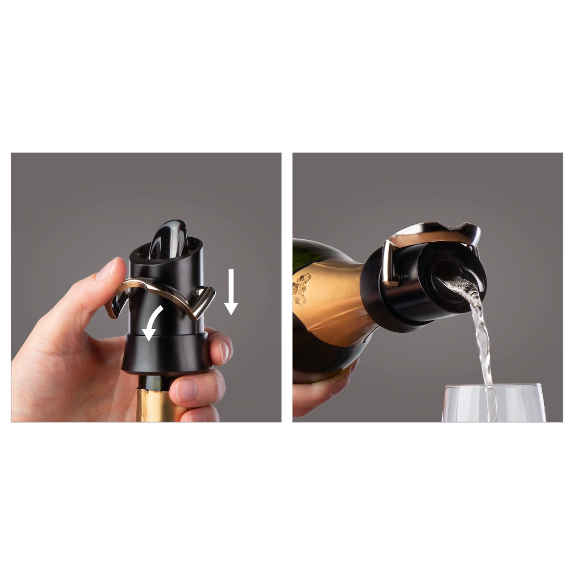 Elegante Rozenkwarts Wijnfles Stop - Handgemaakte Champagne Stopper Met Aluminium Body Voor Geschenken, Bar, Feest & Bruiloft (Roze)