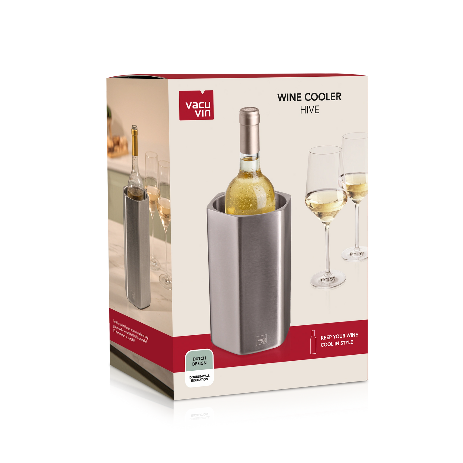 Coolin Curve Ice Bucket - Curved Bottom For Even Chilling, 2 Quart Capacity, BPA-Free Acrylic, For Wine & Champagne