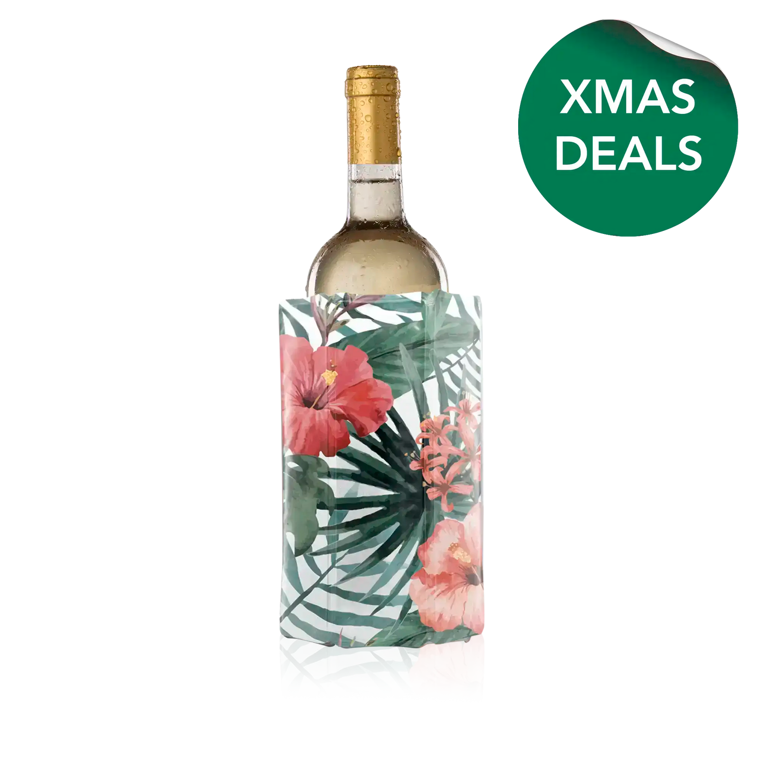 Vacu Vin Wine Cooler Sleeve botanical with xmax deals sticker
