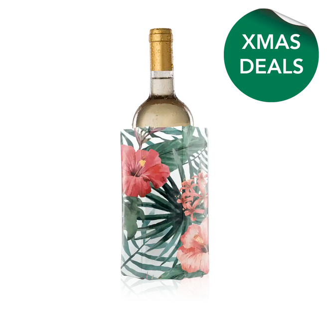 Vacu Vin Wine Cooler Sleeve botanical with xmax deals sticker