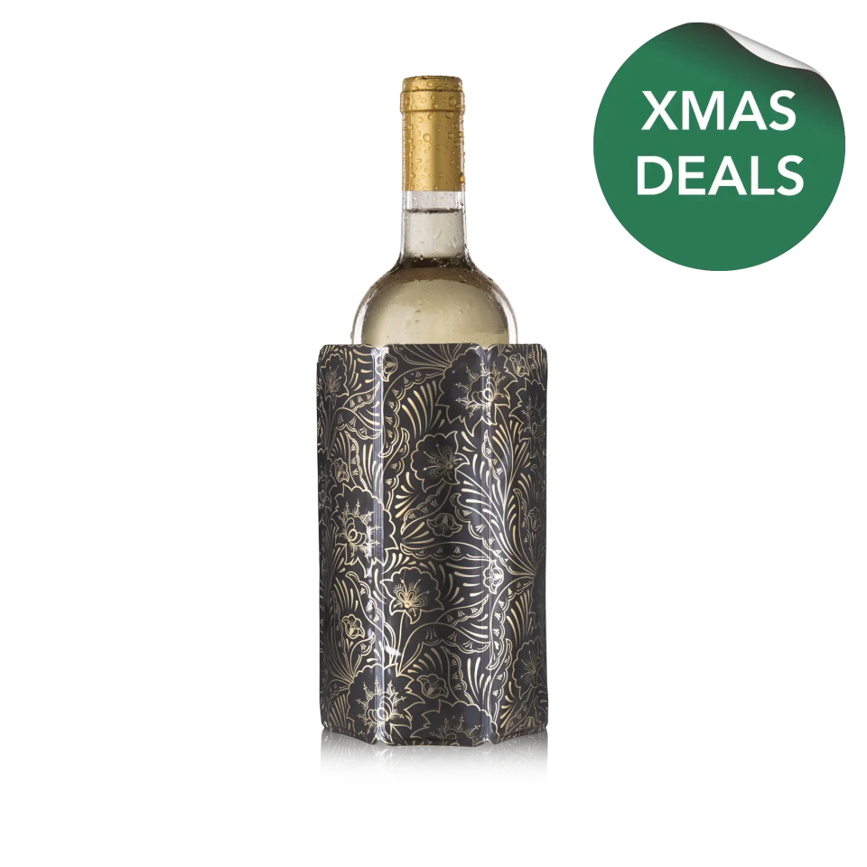 Vacu Vin Wine Cooler Sleeve royal gold with xmas sticker