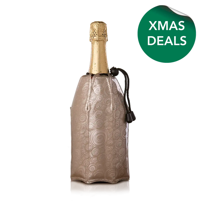 vacu vin champagne cooler sleeve with xmas deals sticker