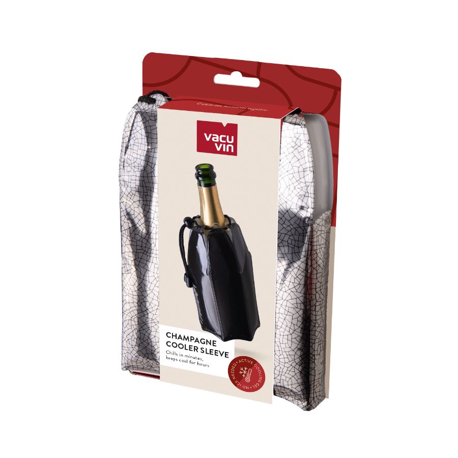 Champagne cooler sleeve silver
