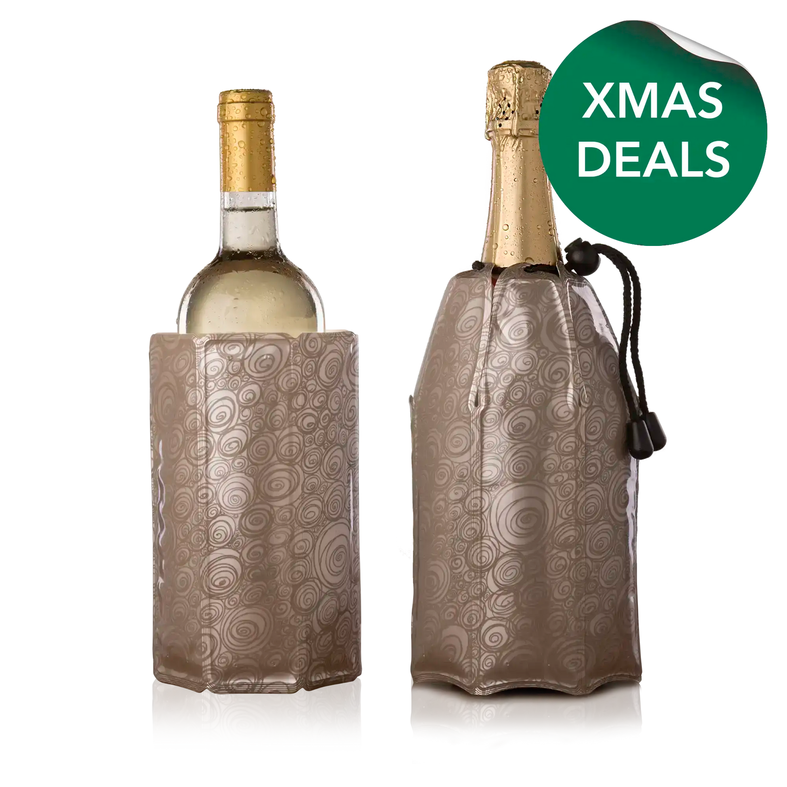 vacu vin wine cooler sleeve and champagne cooler sleeve with xmax sticker