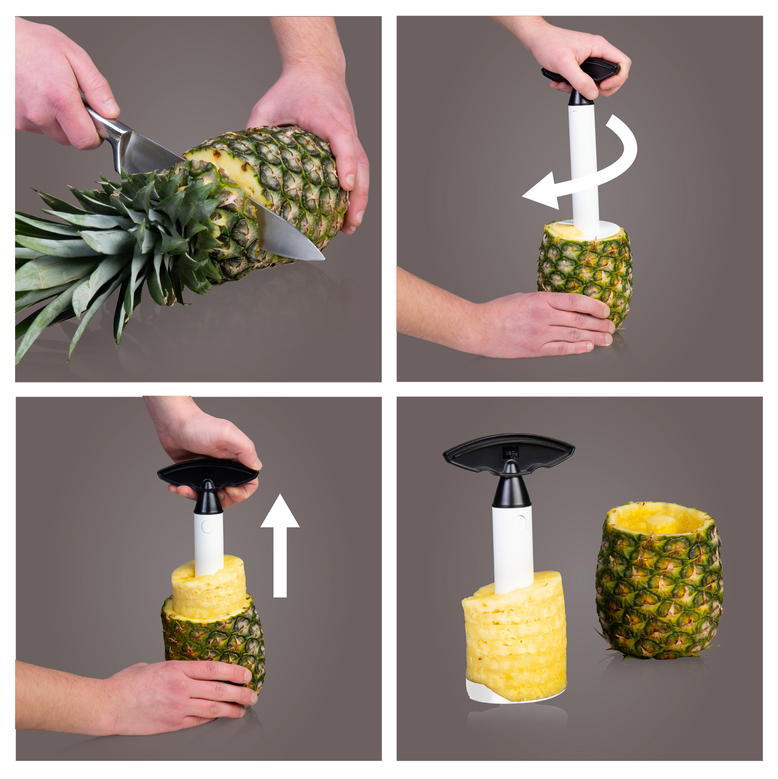 Vacu Vin Pineapple Slicer how it works