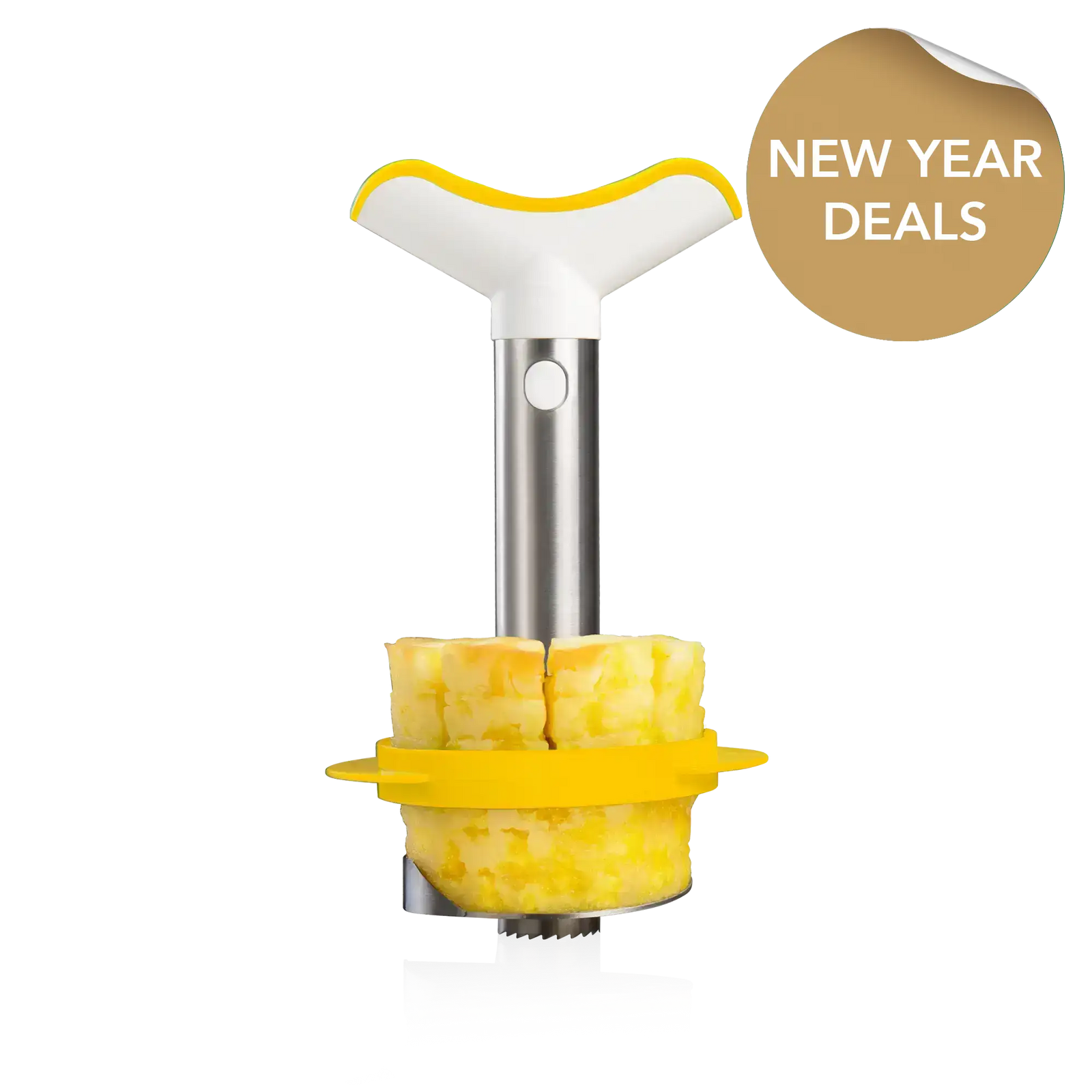 vacu vin pineapple slicer and wedger stainless steel with new year deal sticker
