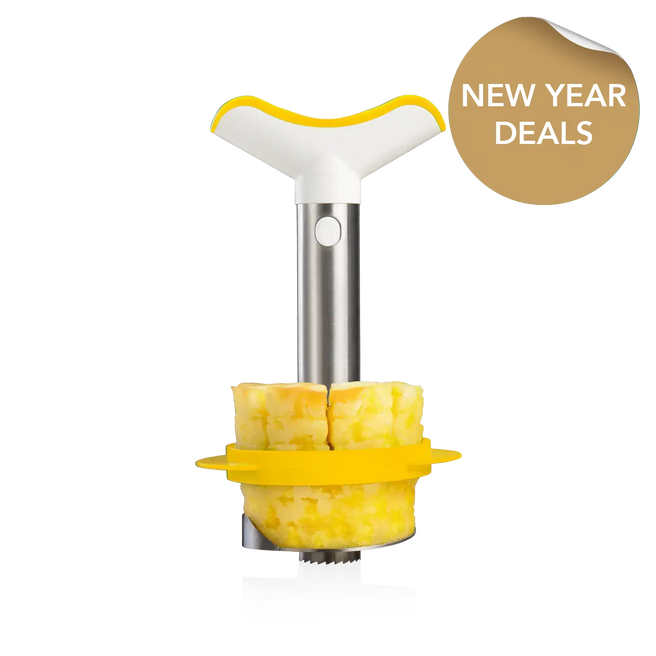 vacu vin pineapple slicer and wedger stainless steel with new year deal sticker