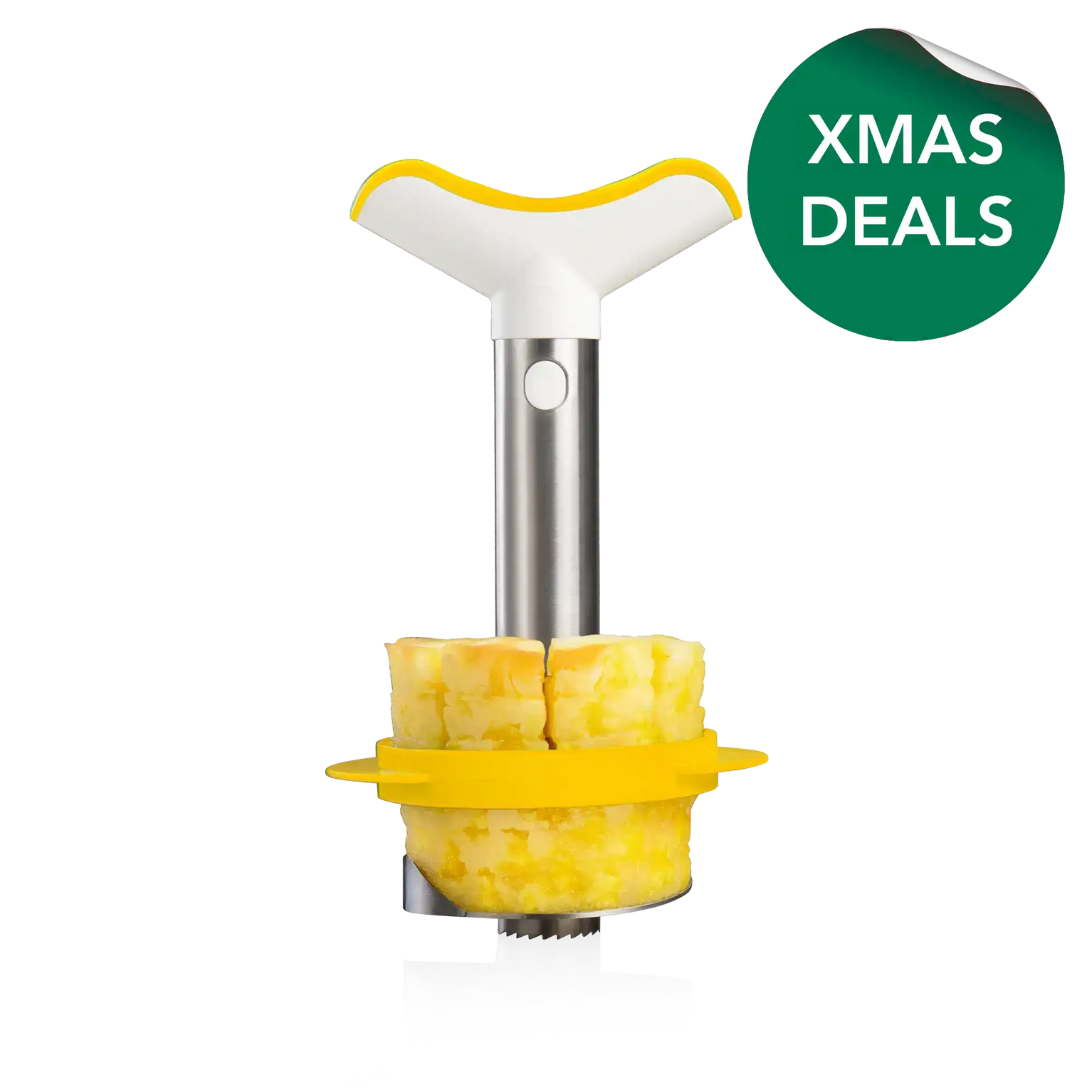 vacu vin pineapple slicer and wedger stainless steel with xmas deal sticker