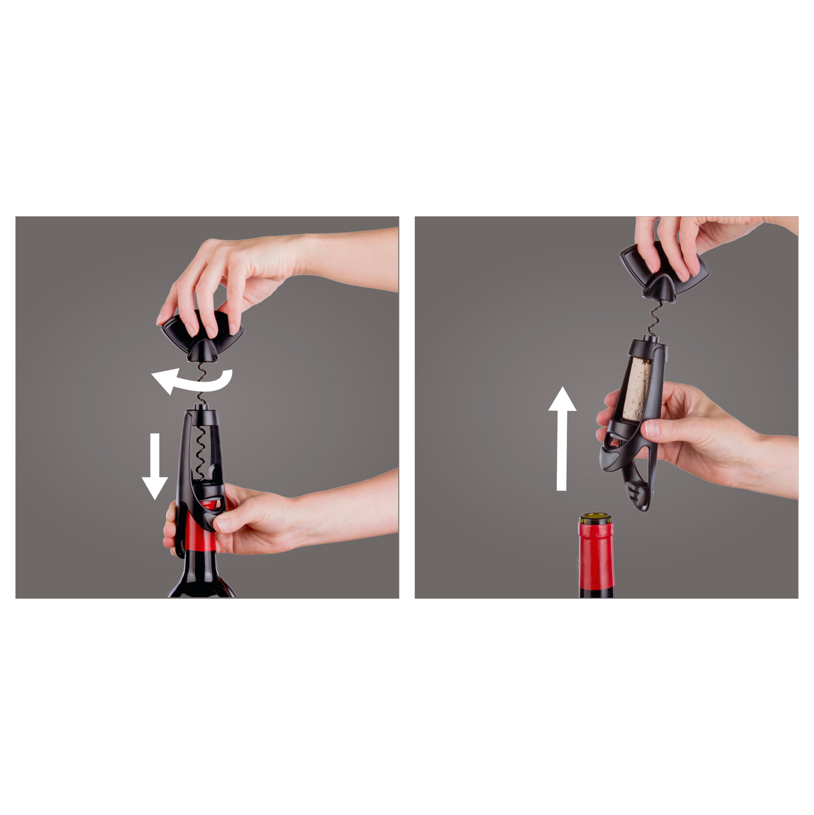 Vacu Vin Corkscrew Twister how it works