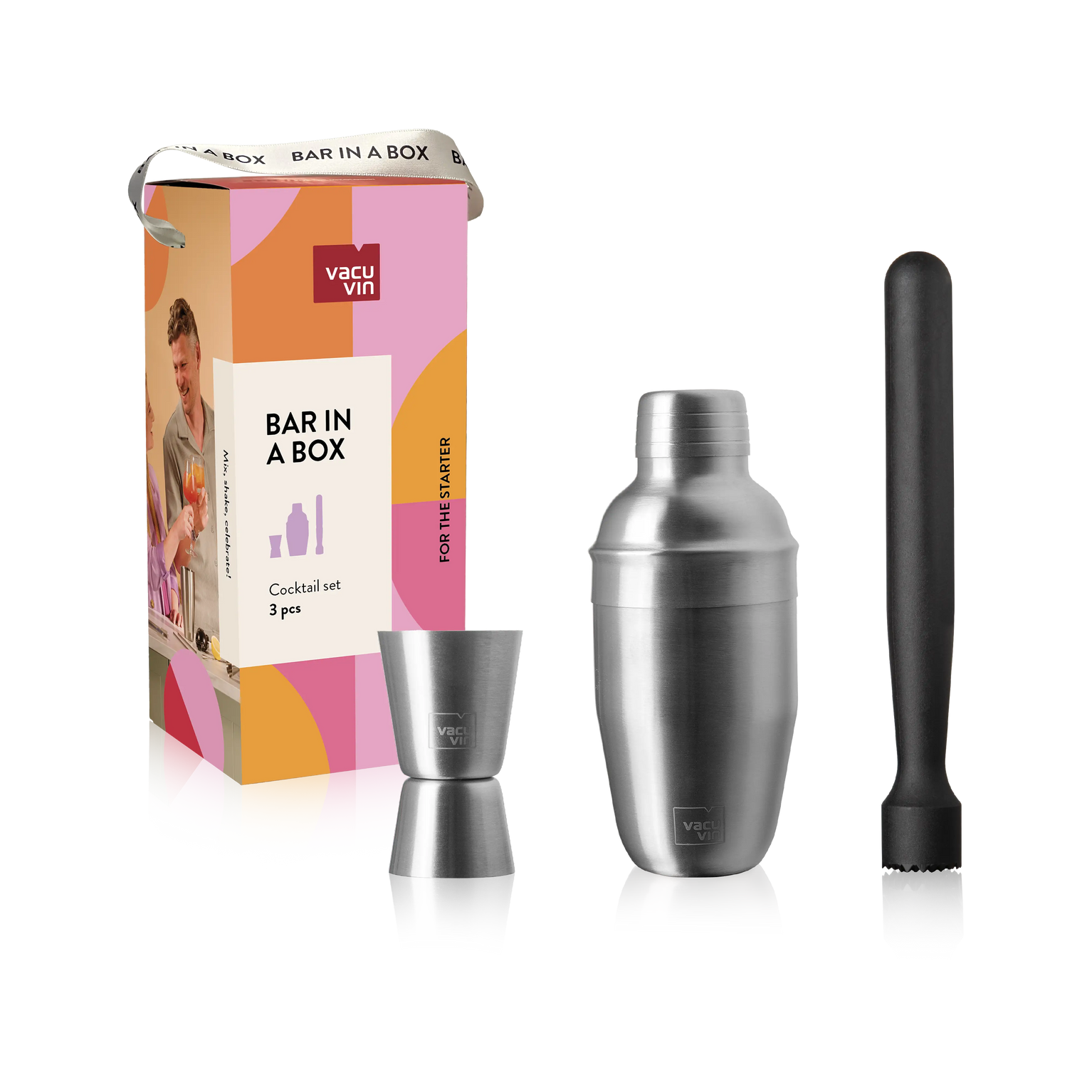 Vacu Vin cocktailset 3 pieces bar in a box starter