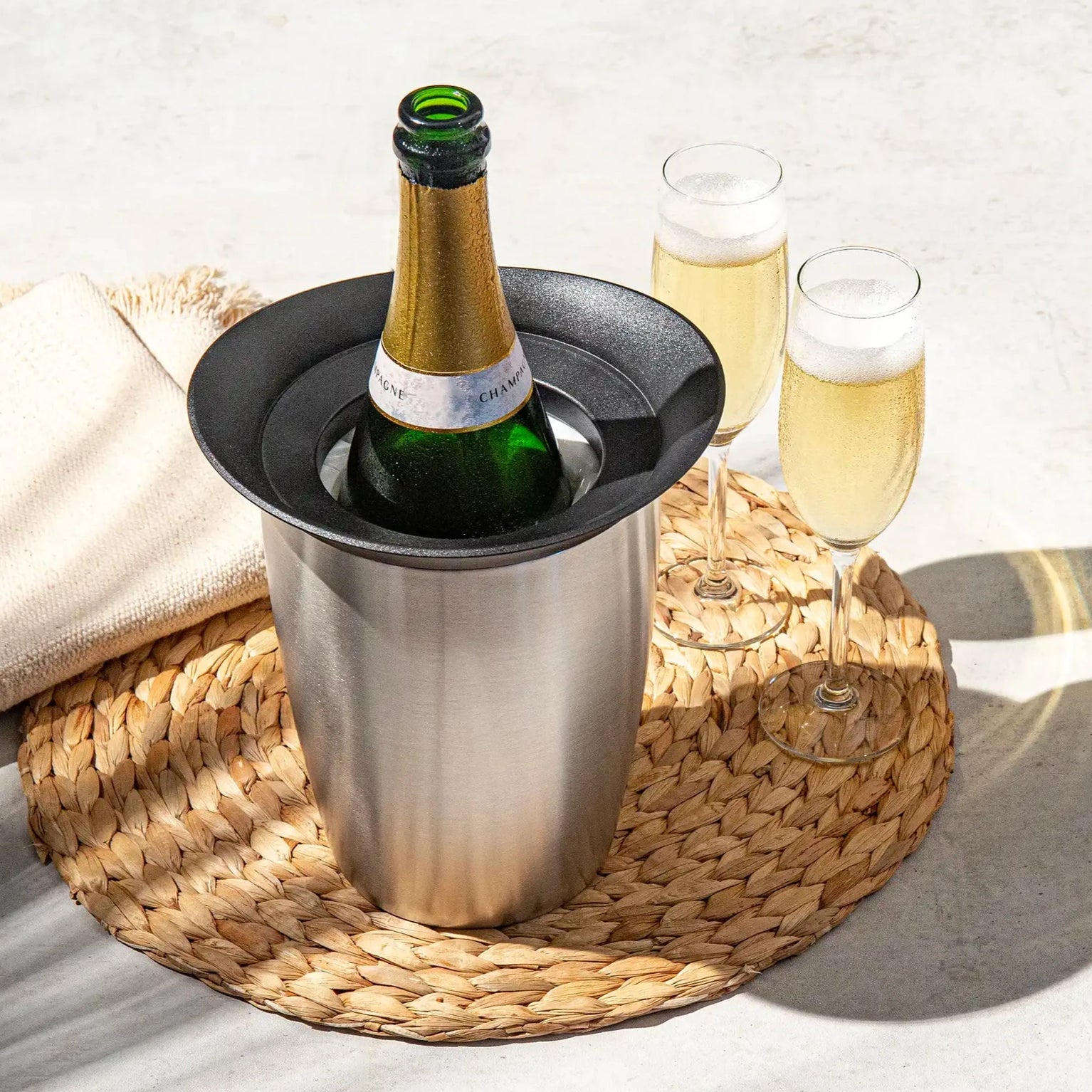 Vacu Vin Champagne Cooler Elegant Stainless Steel