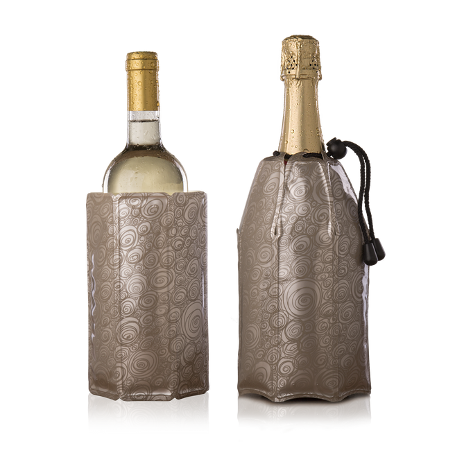 Vacu Vin Wine and Champagne Cooler Sleeves platinum