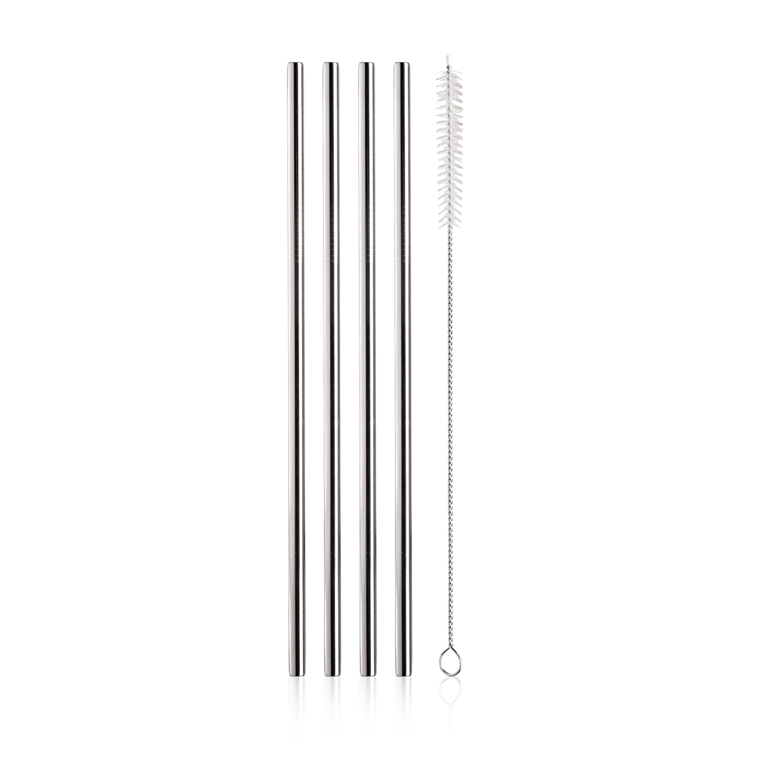 Vacu Vin Straw Set Stainless Steel with Brush