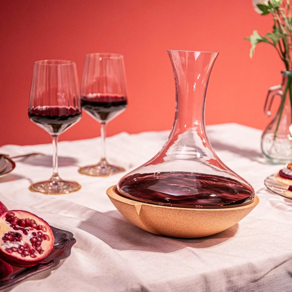 wein im dekanter aufbewahren Schwenkender Weindekanter