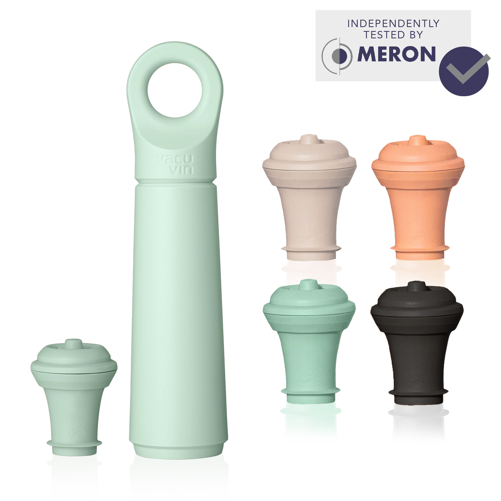 vacu vin wine saver loop jade 4 free stoppers