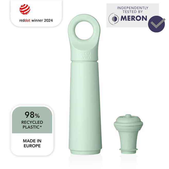 Vacu Vin Wine Saver Loop Jade with meron test claim