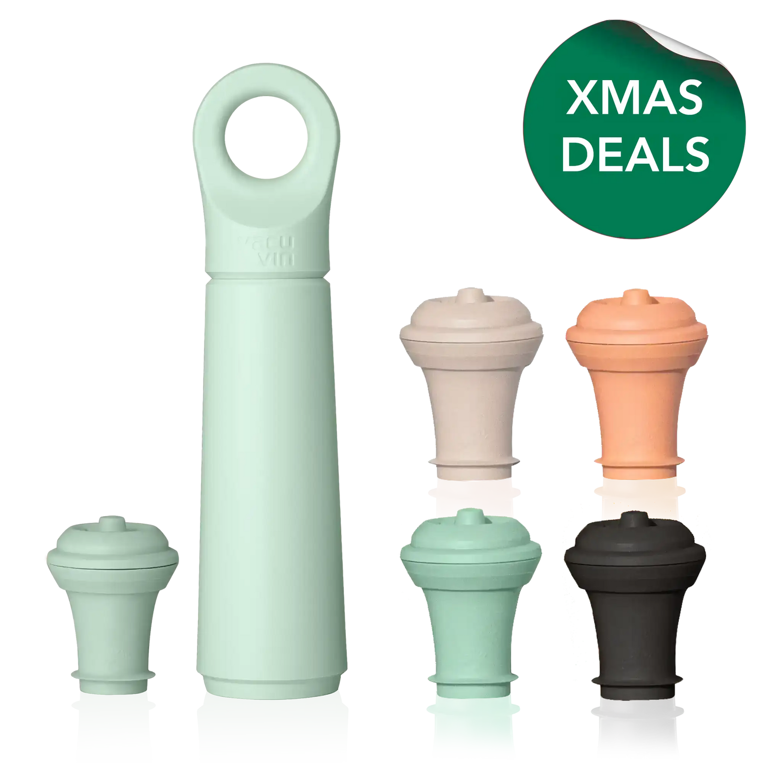 vacu vin wine saver loop + 4 stoppers extra with xmas deals sticker