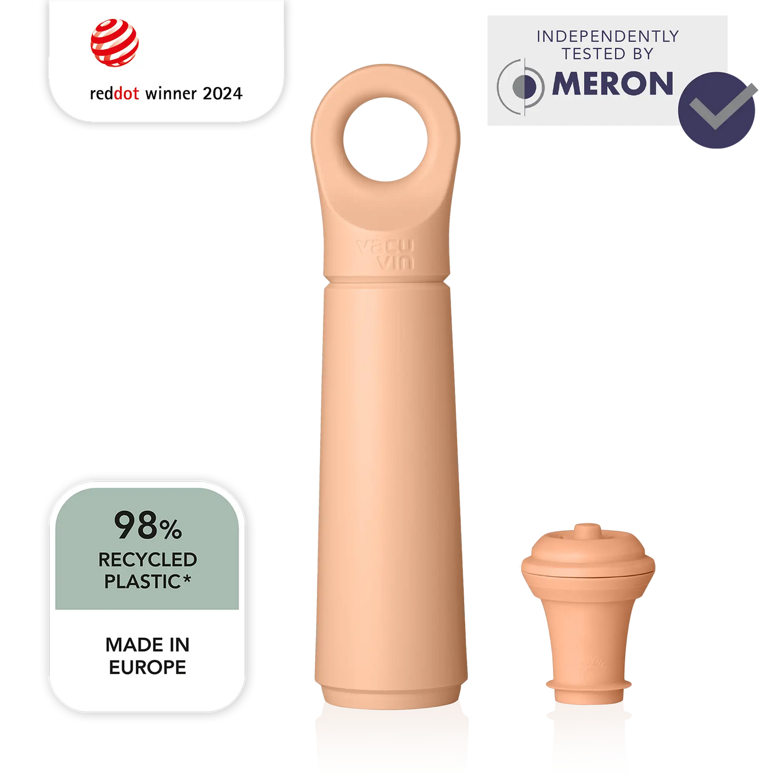 vacu vin wine saver loop with 5 stoppers and xmas deals sticker