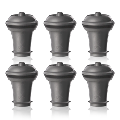 Wine Stoppers Grey, Set of 6