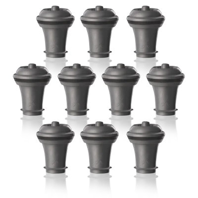 Wine Stoppers Grey, Set of 10