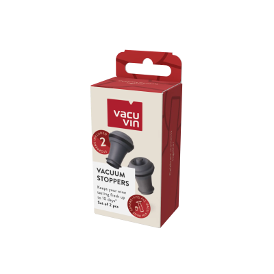 Wine Stoppers Grey, Set of 2