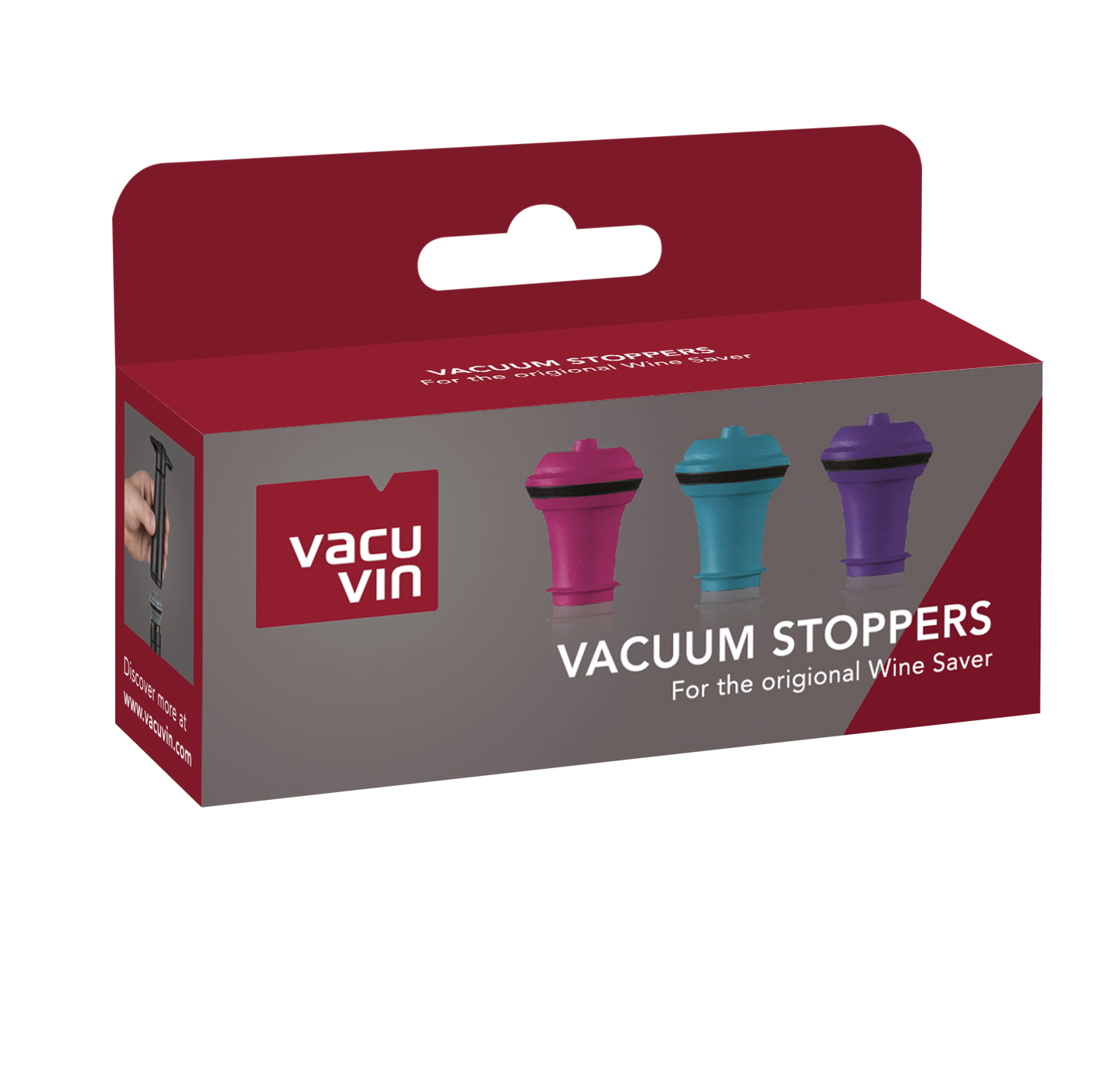 bouchons Vacuvin Vacuum Stoppers x3 - 3 couleurs - La Compagnie des Bonnes  Bouteilles