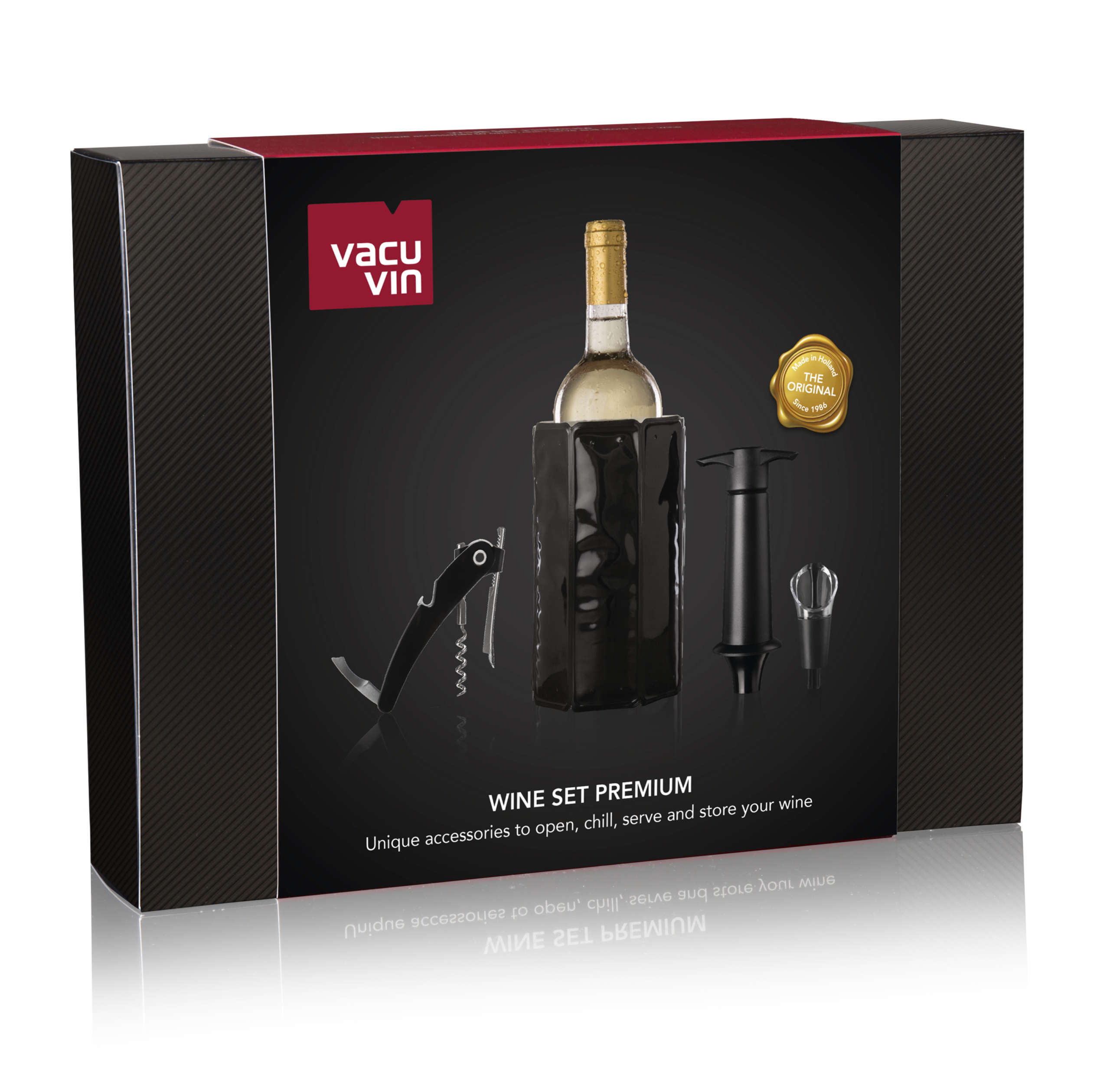 meest Stap Vermaken Wine Set Premium | Set of 4 - Vacu Vin