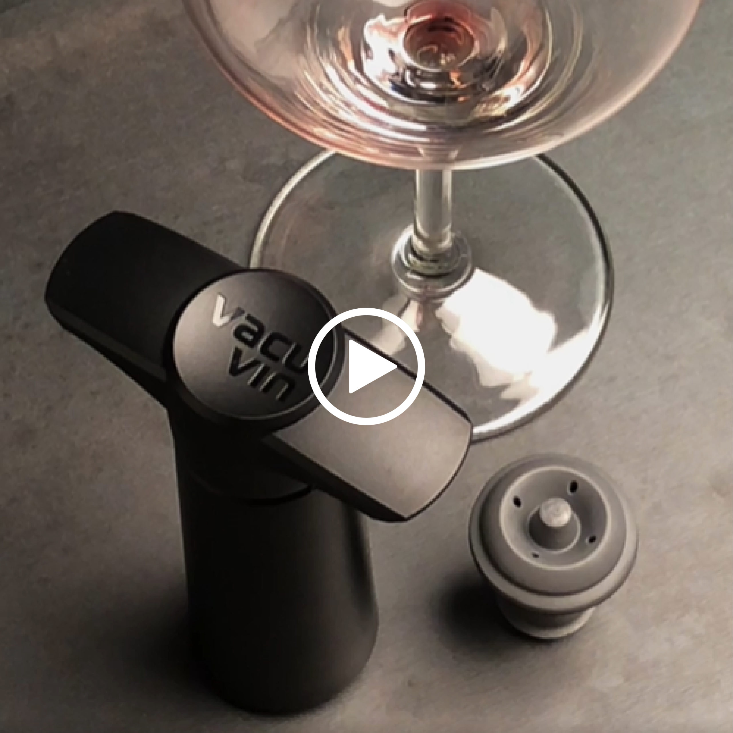 Vacu Vin Wine Saver Black  2 Stoppers - Browns Kitchen