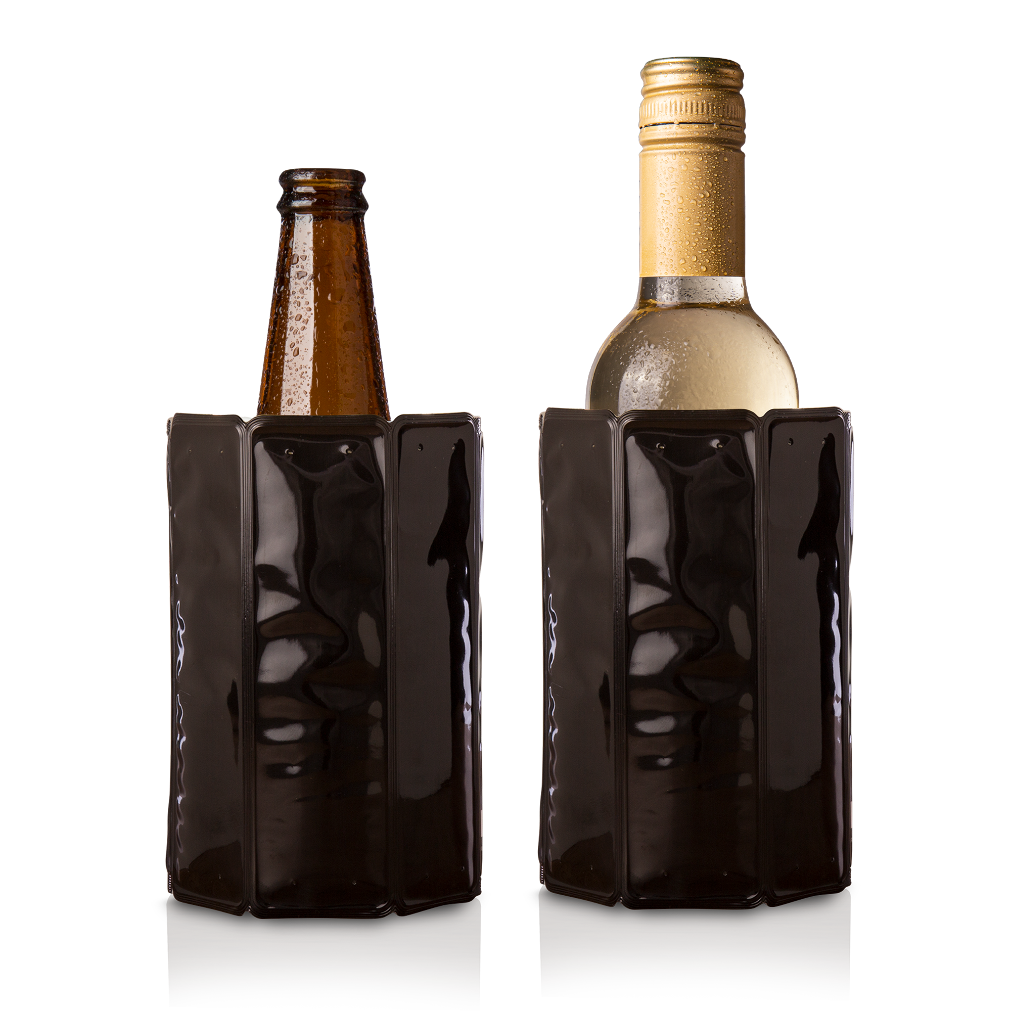 Vacu Vin 3649460 Elegant Wine Cooler Chiller Server with ice pack - Black